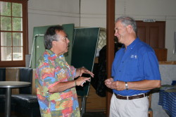 Dan Kuzlik, left, and Tom Kipp, WVIC, at the 2011 MLCA yearly meeting